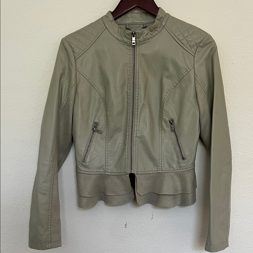 Vegan Club × LA Coalition Green Vegan Leather Jacket – Size S
